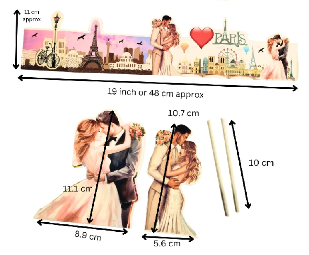 Fencing cake topper Paris theme