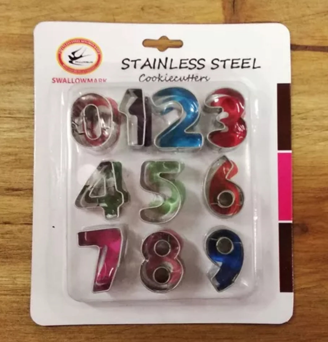 Stainless steel Number Cookie cutter