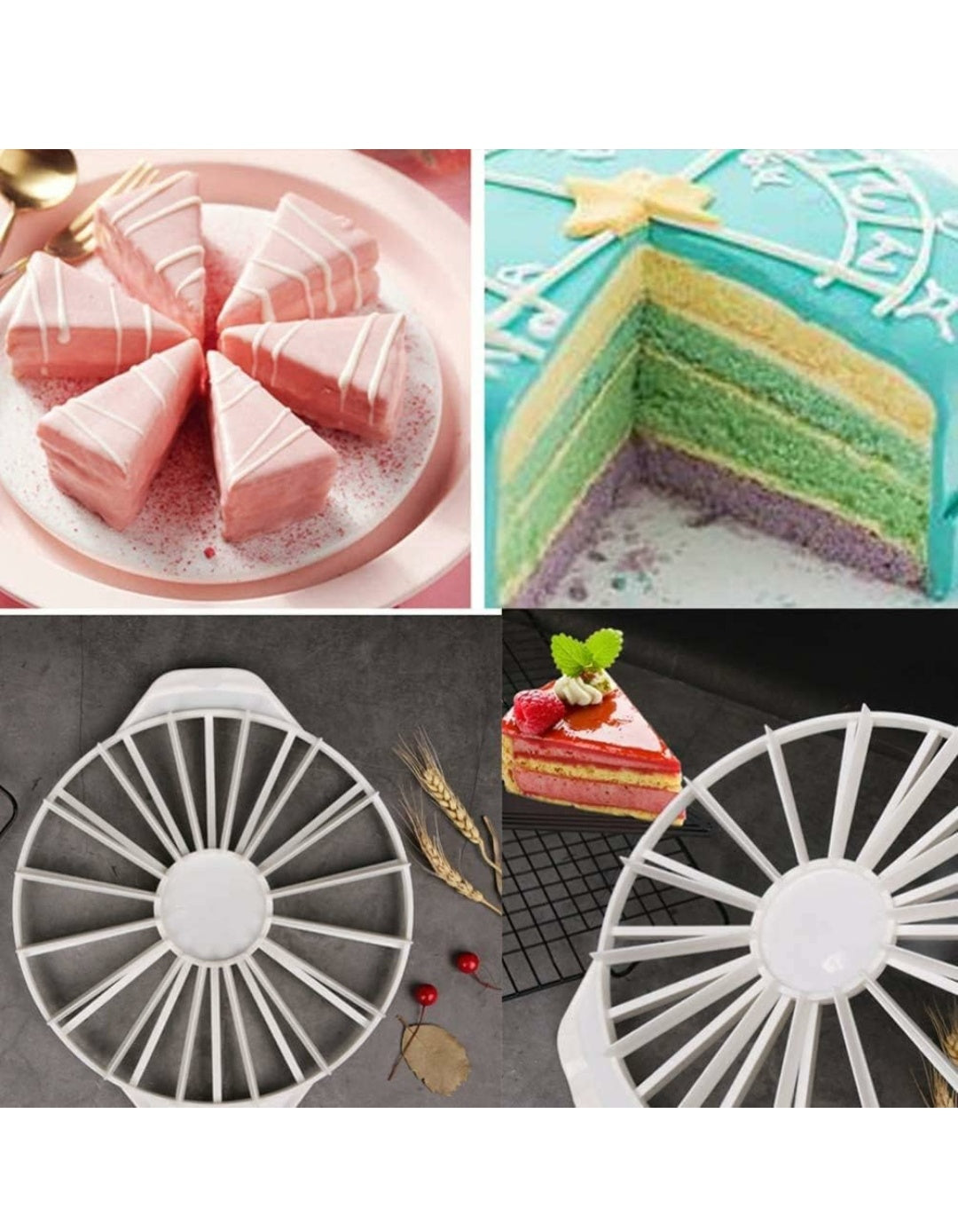 Cake Divider Slice Pie Cake 10/12 Piece Equal Portion Marker size-27cm