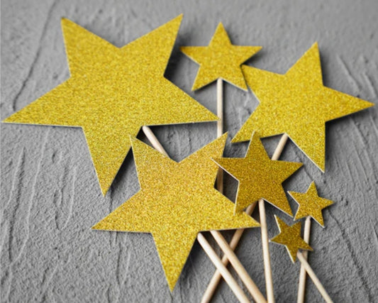 Glitter golden Star topper