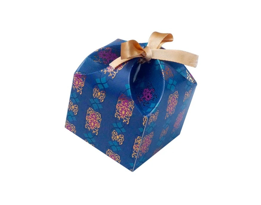 Blue Foil Chocolate Dom Box With Ribbon      Size-3.25×2.5inch