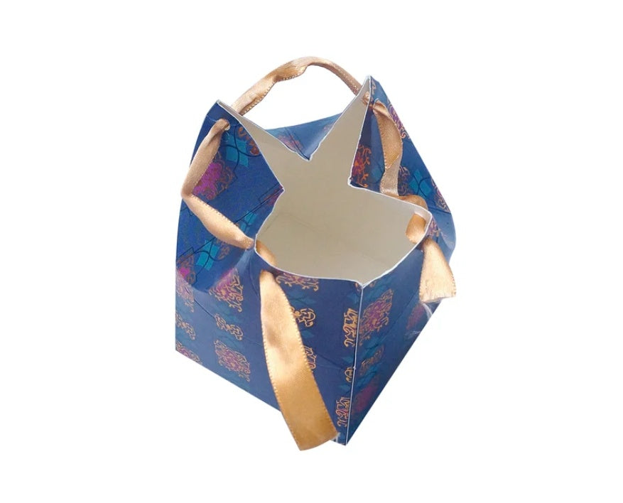 Blue Foil Chocolate Dom Box With Ribbon      Size-3.25×2.5inch