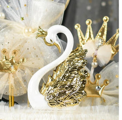 Swan couple cake topper 1pair