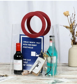 Pvc Hamper Bag  ( Random Colour) size 7.7*7*4inch
