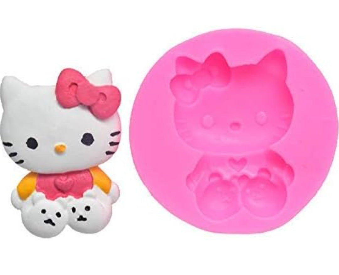 Hello Kitty Cat Silicon Fondant Mould B276