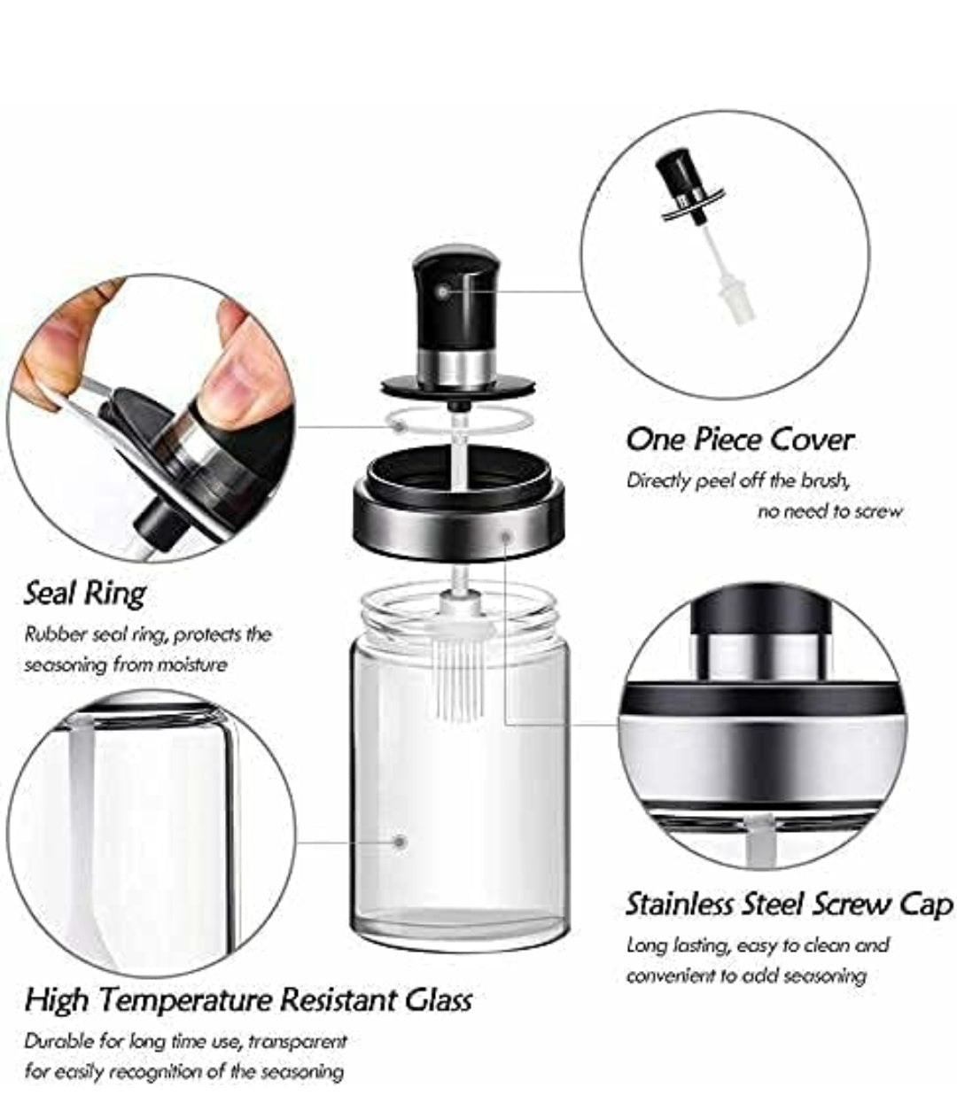 Glass Container Oil Dispenser Bottle