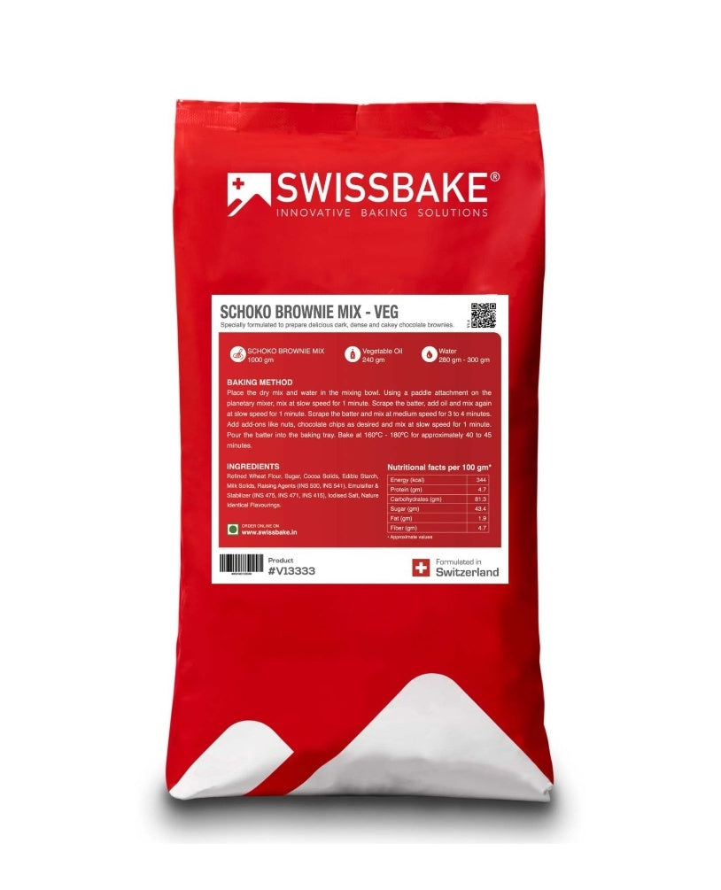 Swiss Bake Schoko Brownie mix-veg 1 kg pack