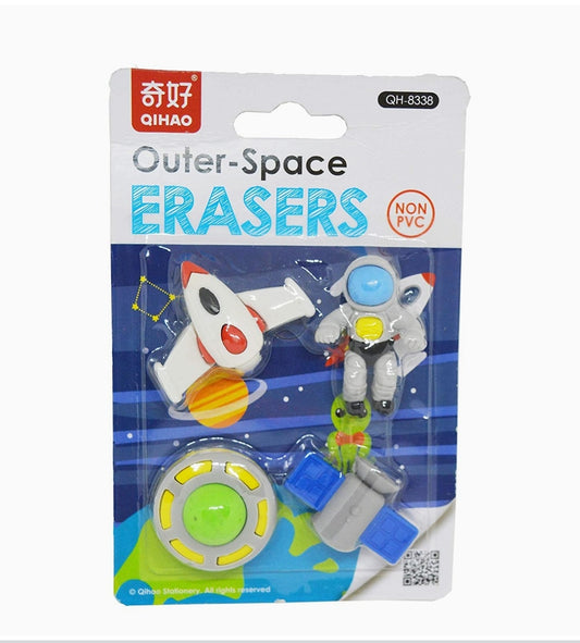 Outer Space Theme Eraser Set of 4