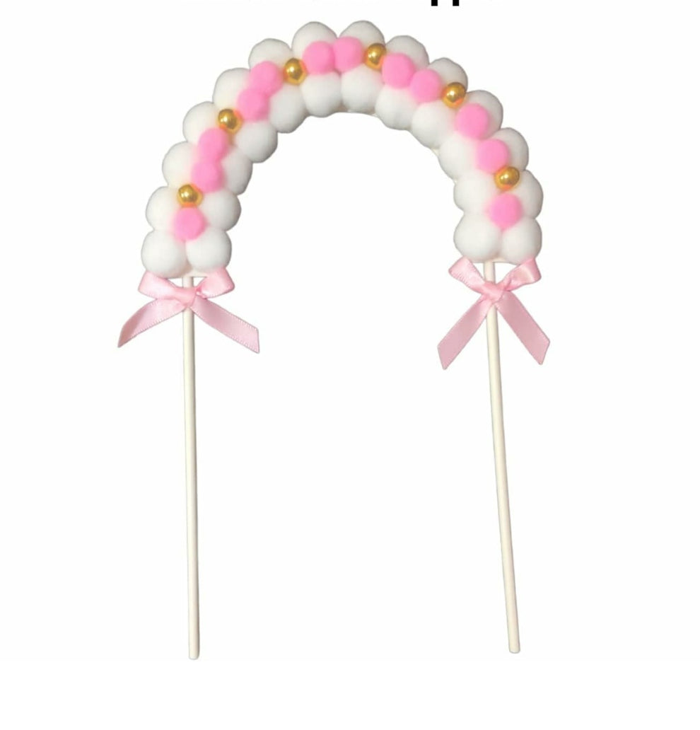 Pink pom pom Topper