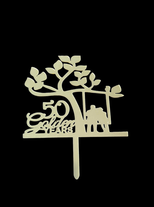 50 Golden years Acrylic Topper RT00836