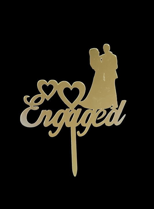 Happy Engaged Acrylic Topper RT00284