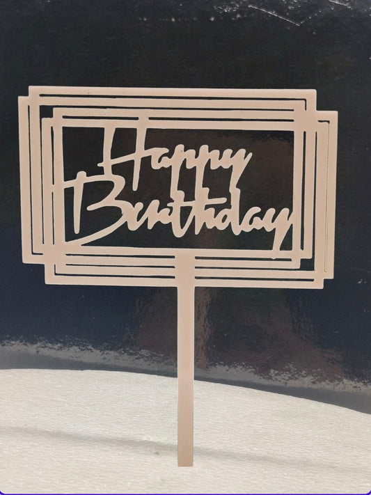 Acrylic Happy Birthday Cake Topper