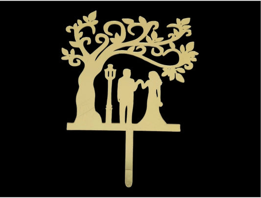 Economic Acrylic 5 inch Couple Topper Pack Of 5