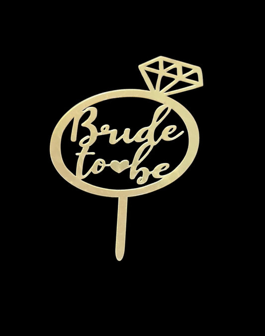 Economic Acrylic 5 inch Bride To Be Acrylic Topper pack of 5