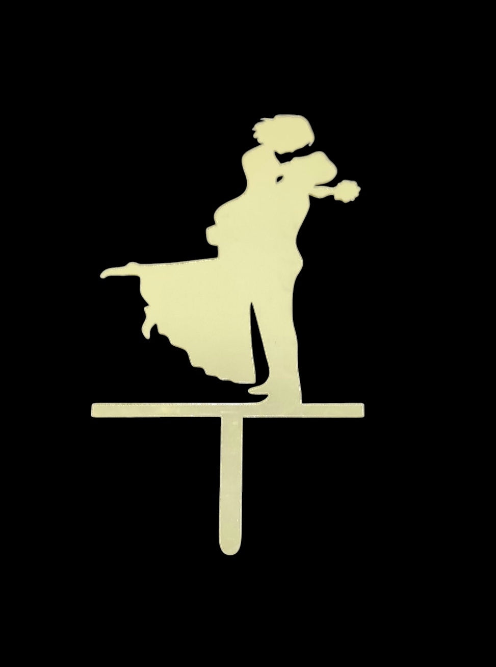 Economic Acrylic 5 inch Couple Topper Pack Of 5