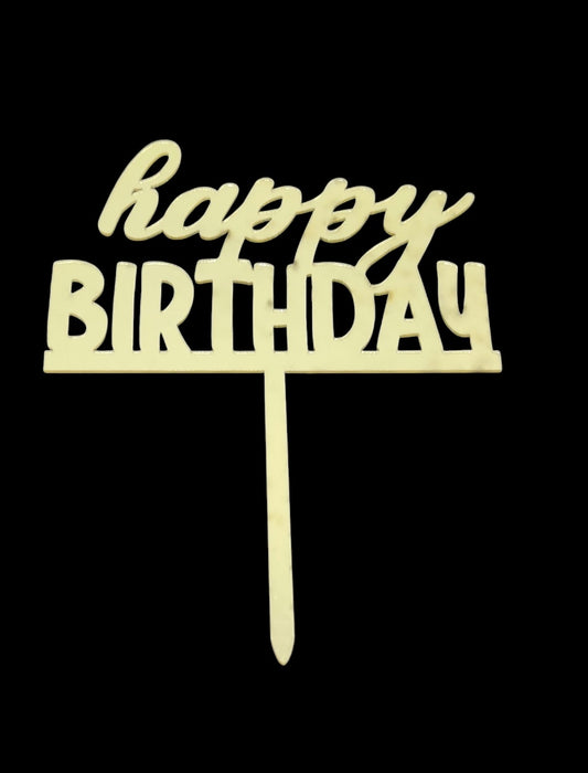 Economic Acrylic 5 inch Happy Birthday Topper Pack Of 5