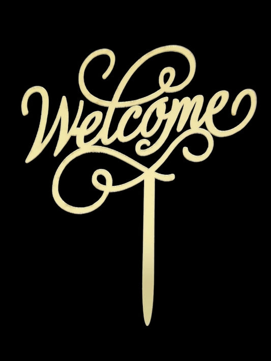 Economic Acrylic 5 inch Welcome Topper Pack Of 5