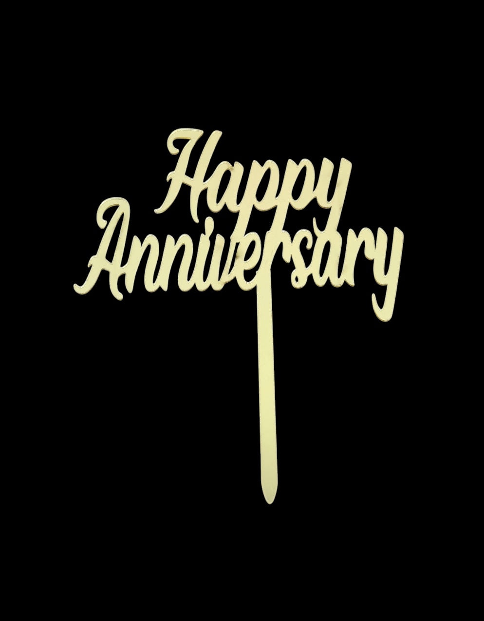 Economic Acrylic 5 inch Happy Anniversary Topper Pack Of 5