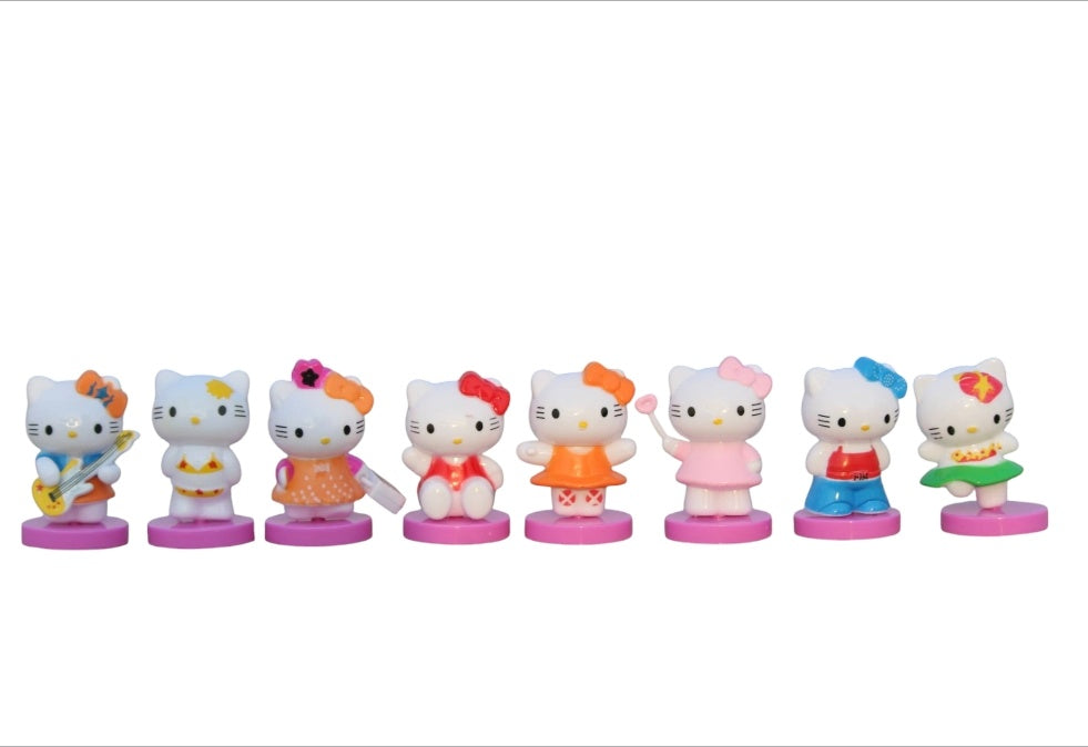 Hello Kitty Cake Topper Set Of 8