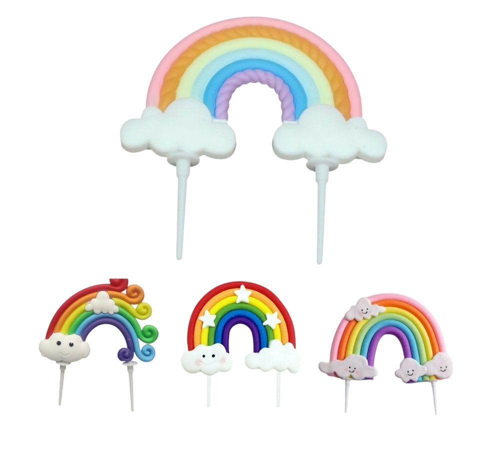 Rainbow Cake Topper 1pc (Random Design) size 4*2.5 Inch Approx