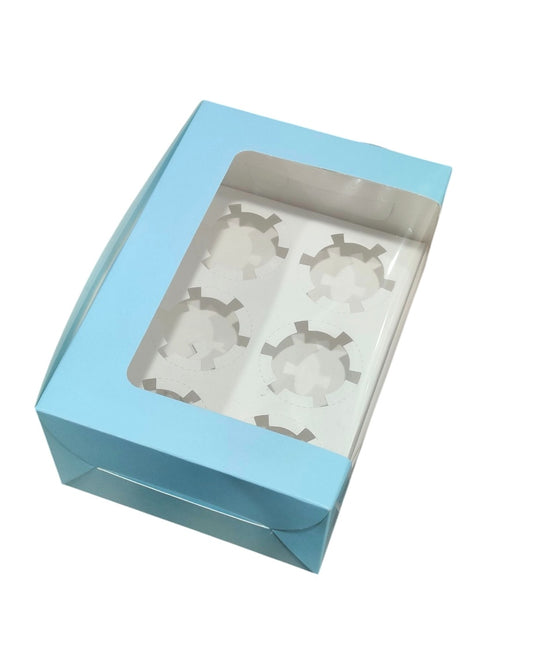 6 Cavity Window Cupcake Box Size 10x7x4
