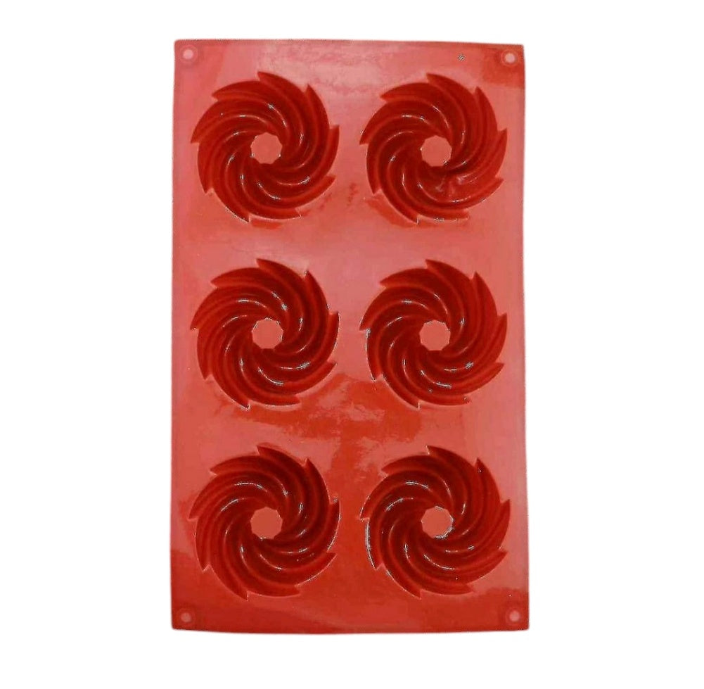 6 Cavity  Bundt Silicon Cake Mould