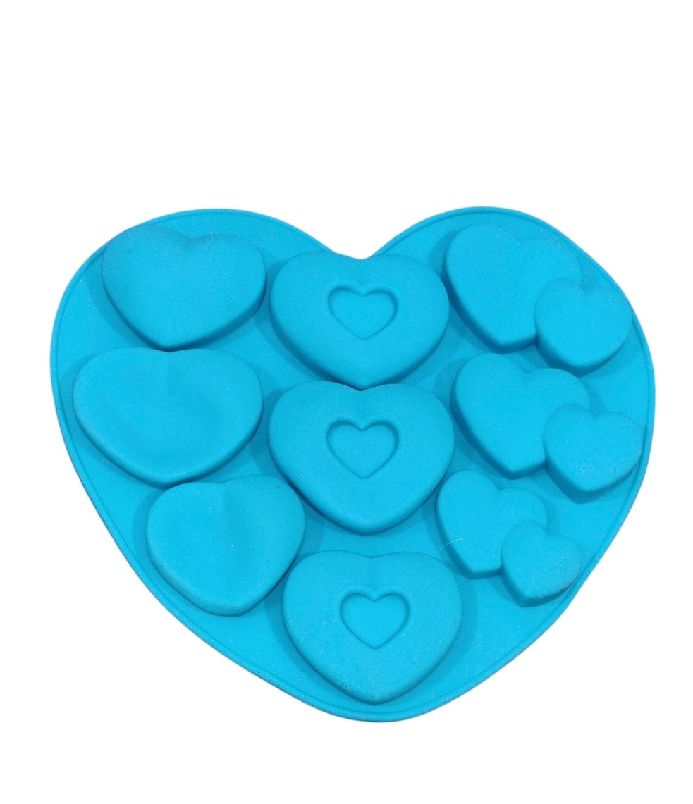 9 in 1 assorted Heart Silicone Mould