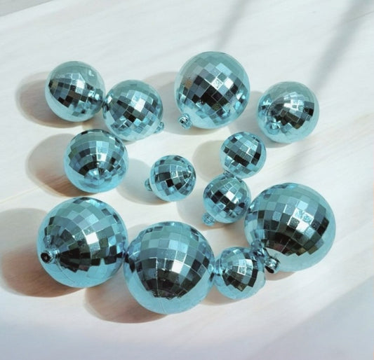Blue Disco Balls Pack Of 12
