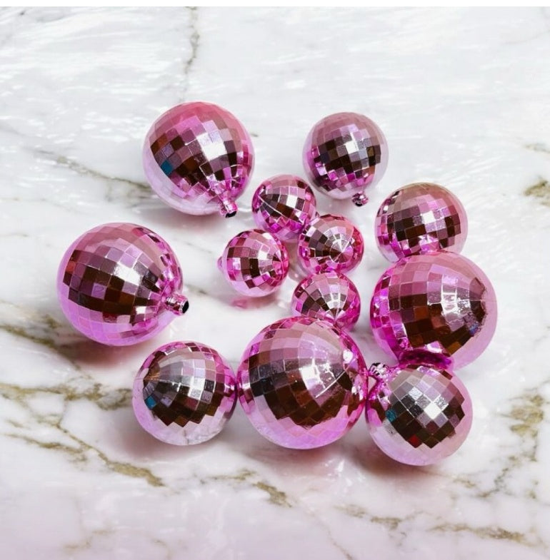 Pink Disco Balls Pack Of 12 – Bakeworld Retails Pvt Ltd
