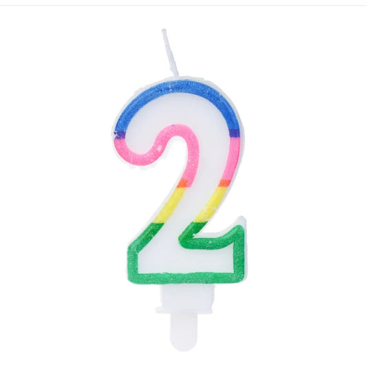 2 Number Candle 2.5 inch