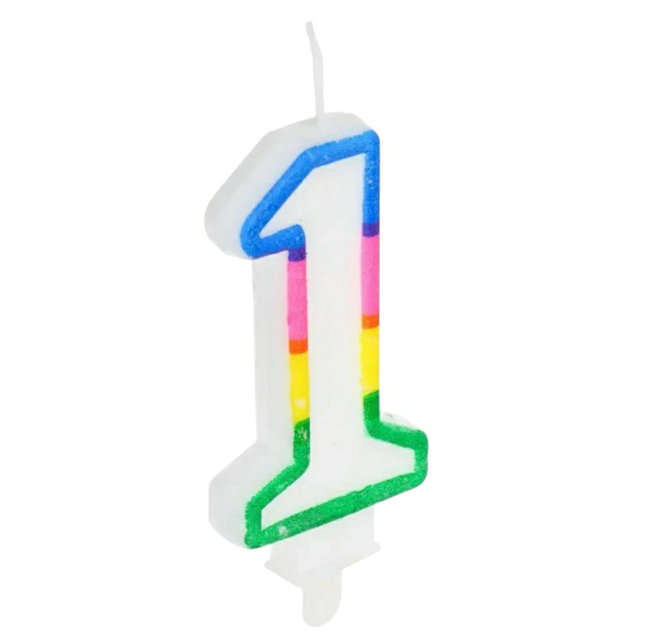 1 Number Candle 2.5 inch