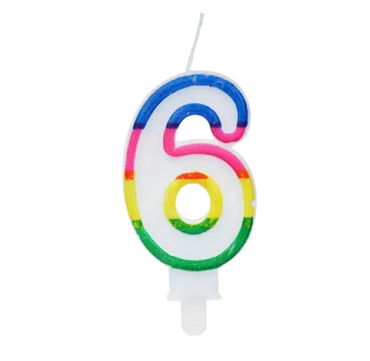 6 Number Candle 2.5 inch