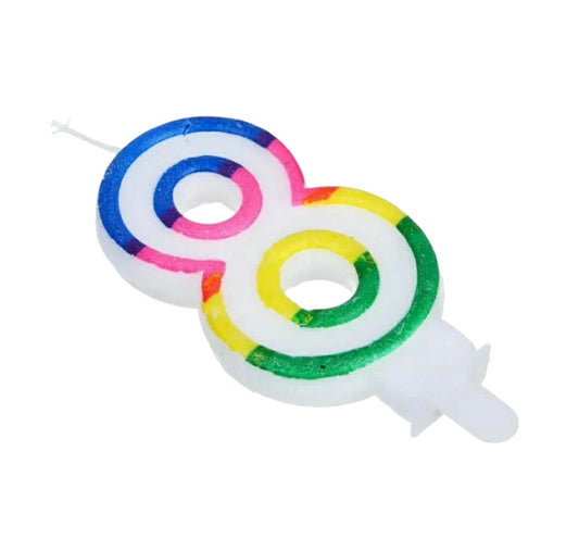 8 Number Candle 2.5 inch
