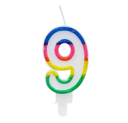 9 Number Candle 2.5 inch