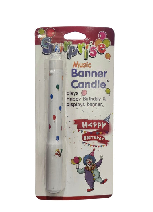 Suprise Banner Candle