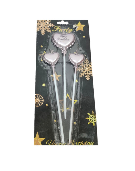 Happy Birthday Heart candle