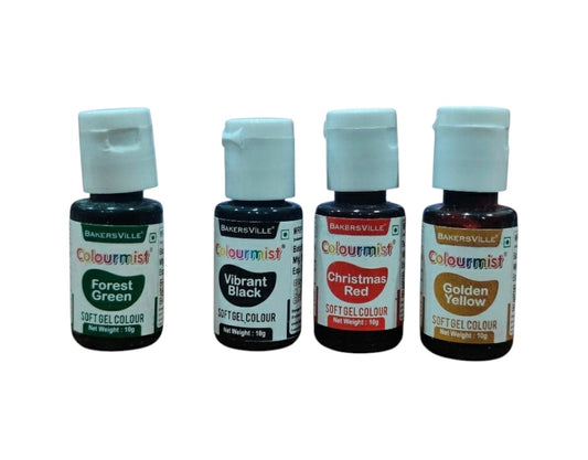 Bakersville Colourmist soft gel colour 10 gm Pack Of 4 (BV-3083)