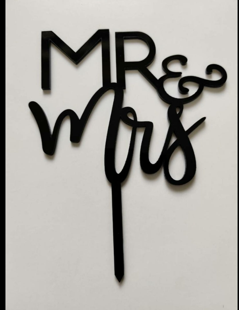 Mr&Mrs Acrylic Cake Topper  RT00081