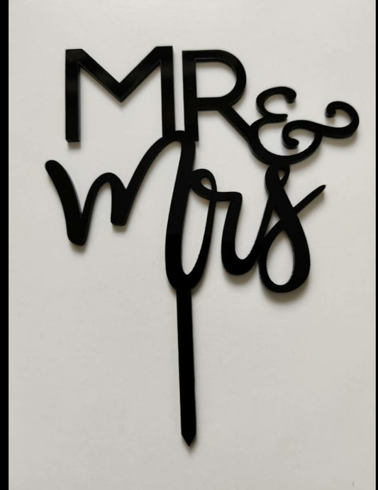 Mr&Mrs Acrylic Cake Topper  RT00081