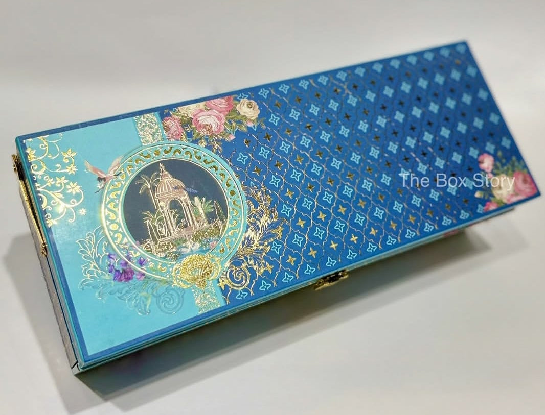 Flower Hamper Box With 3 Printed Jars Size (14x5.5x4) Inch