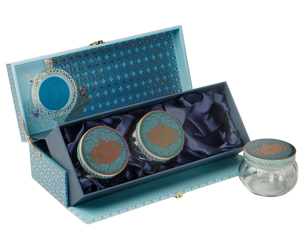 Flower Hamper Box With 3 Printed Jars Size (14x5.5x4) Inch