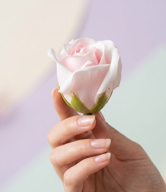 Artificial scented baby pink Rose flower