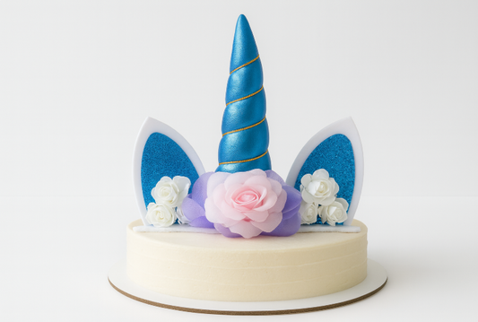 Unicorn Blue Cake Topper