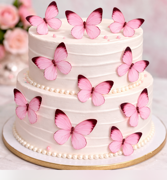 Butterfly Pack Of 10 Pink