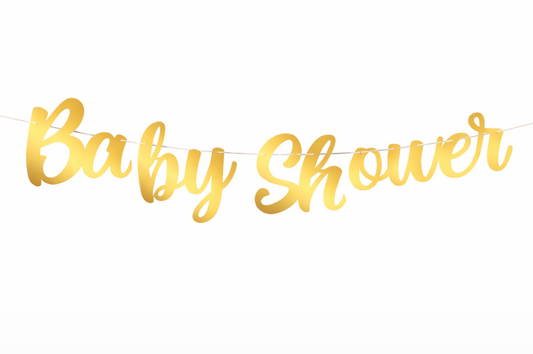 Baby Shower Gold Banner