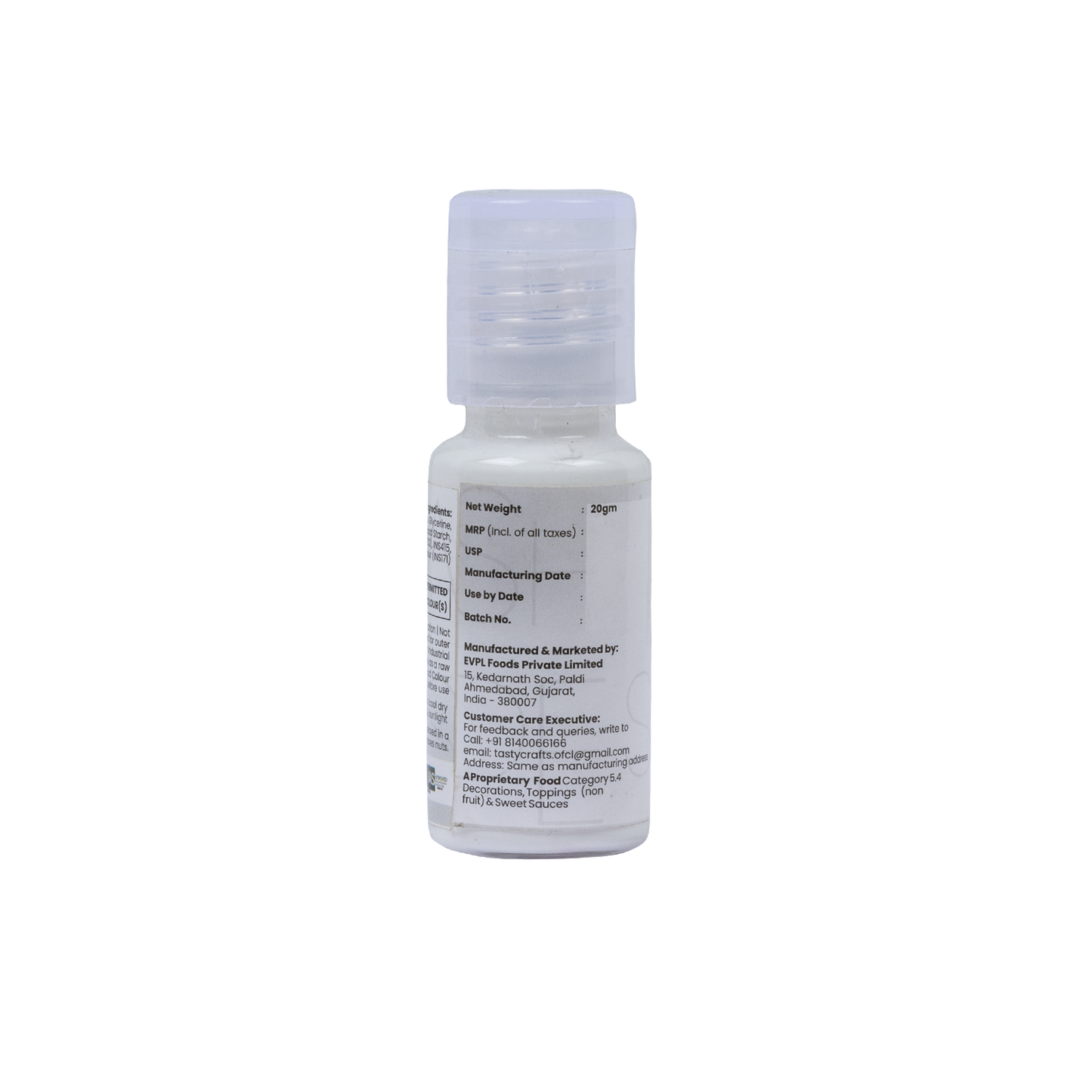 Tastycrafts White Gel Colour 20 gm