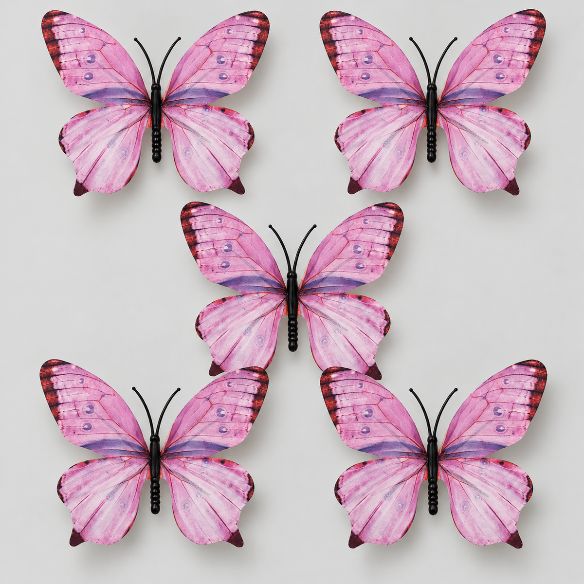 Pink  Butterfly Set Of 5