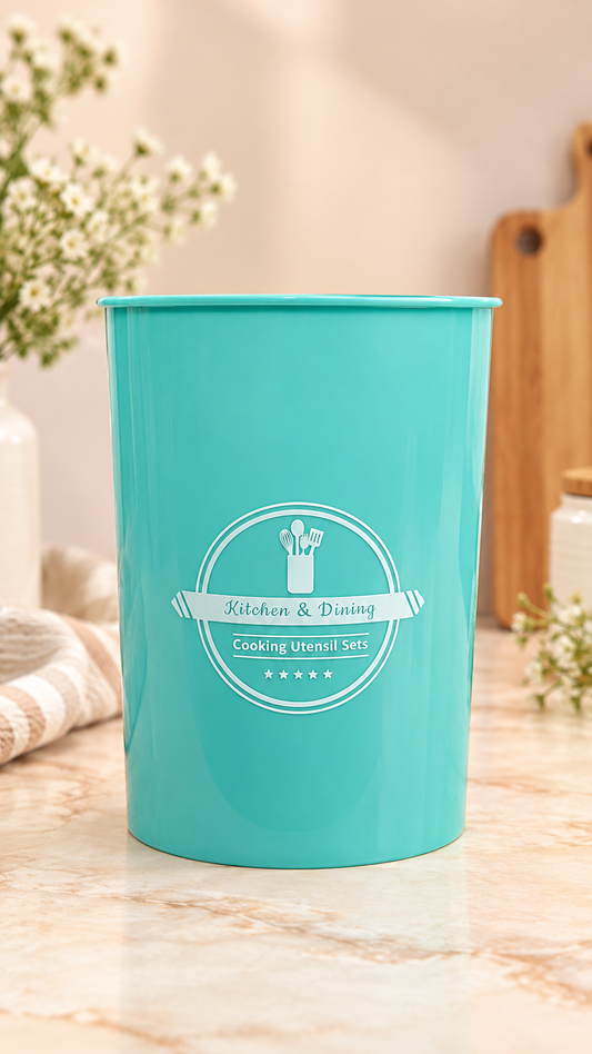 Teal Kitchen Utensil Holder for Kitchen Tool Storage-010