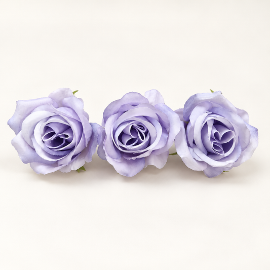Artificial Lavender Rose Flower Set of 3 Size -1 Inch