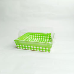 Green Loaf mould with lid bake  Size-4.9x4.5x1.5 inch pack of 10
